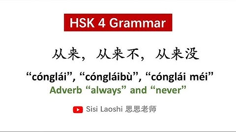 Learn Chinese HSK4 Grammar 从来，从来不，从来没