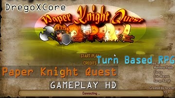 Paper Knight Quest Gameplay HD || Turn Based Rpg Game