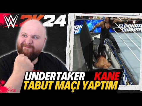 WWE 2K24 UNDERTAKER VS KANE TABUT MAÇI YAPTIM