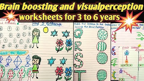 Best brain boosting,Visual perception worksheets for  3 to 6 years old. Improve concentration