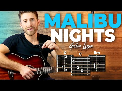 Malibu Nights Guitar Tutorial (Lany) Easy Chords Guitar Lesson