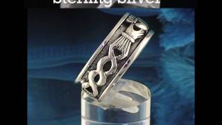 Solid Sterling Silver Mens Claddagh Ring R-177