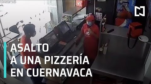 Captan en video asalto a pizzería - Expreso de la Mañana