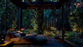 Расслабляющая музыка для сна в теплой комнате ночью - восстановите энергию, звуки дождя для сна