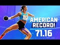 Valarie Allman BREAKS American Discus Record! | 71.16 Technique Analysis