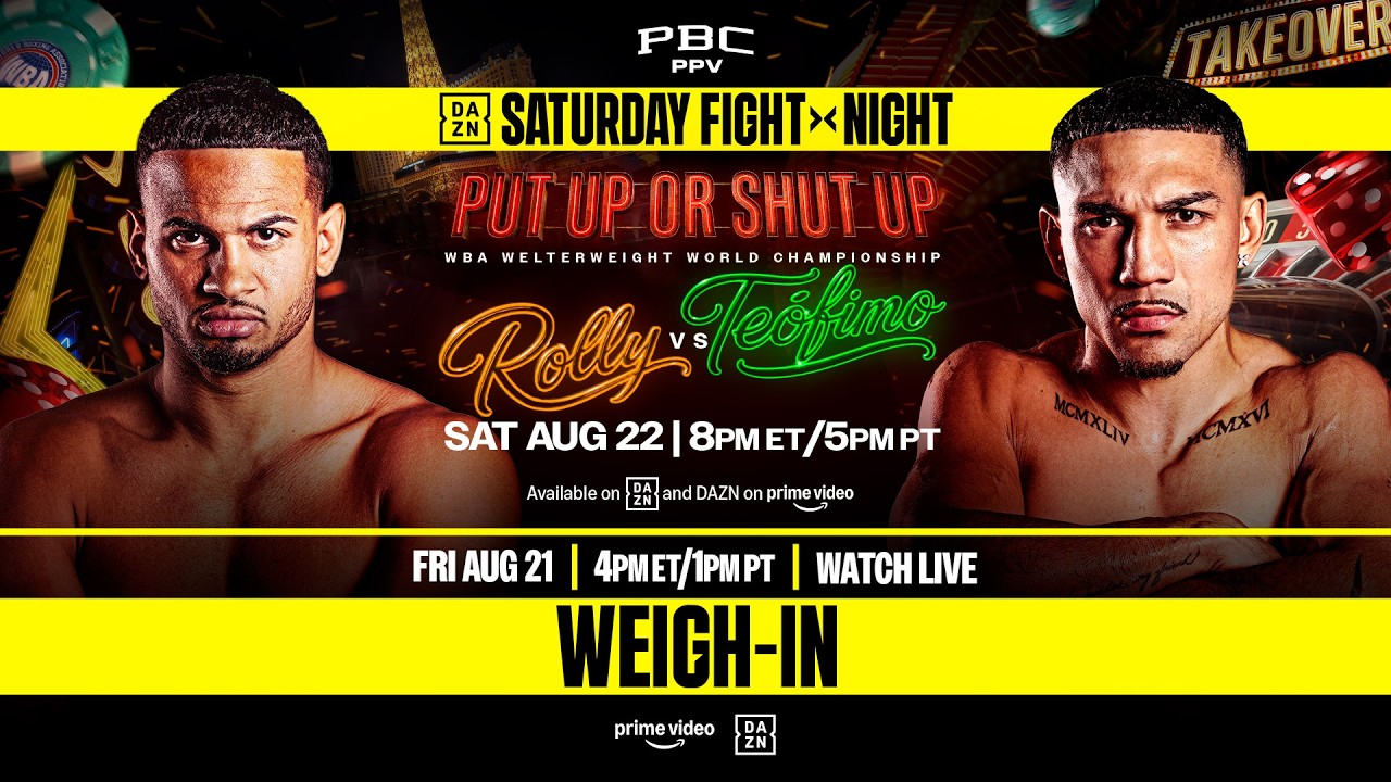 Rolly vs. Teofimo WEIGH-IN | LIVE STREAM | Prime Video