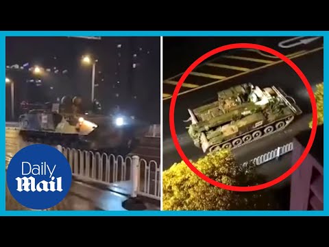 China: Tanks spotted travelling through streets amid lockdown protests