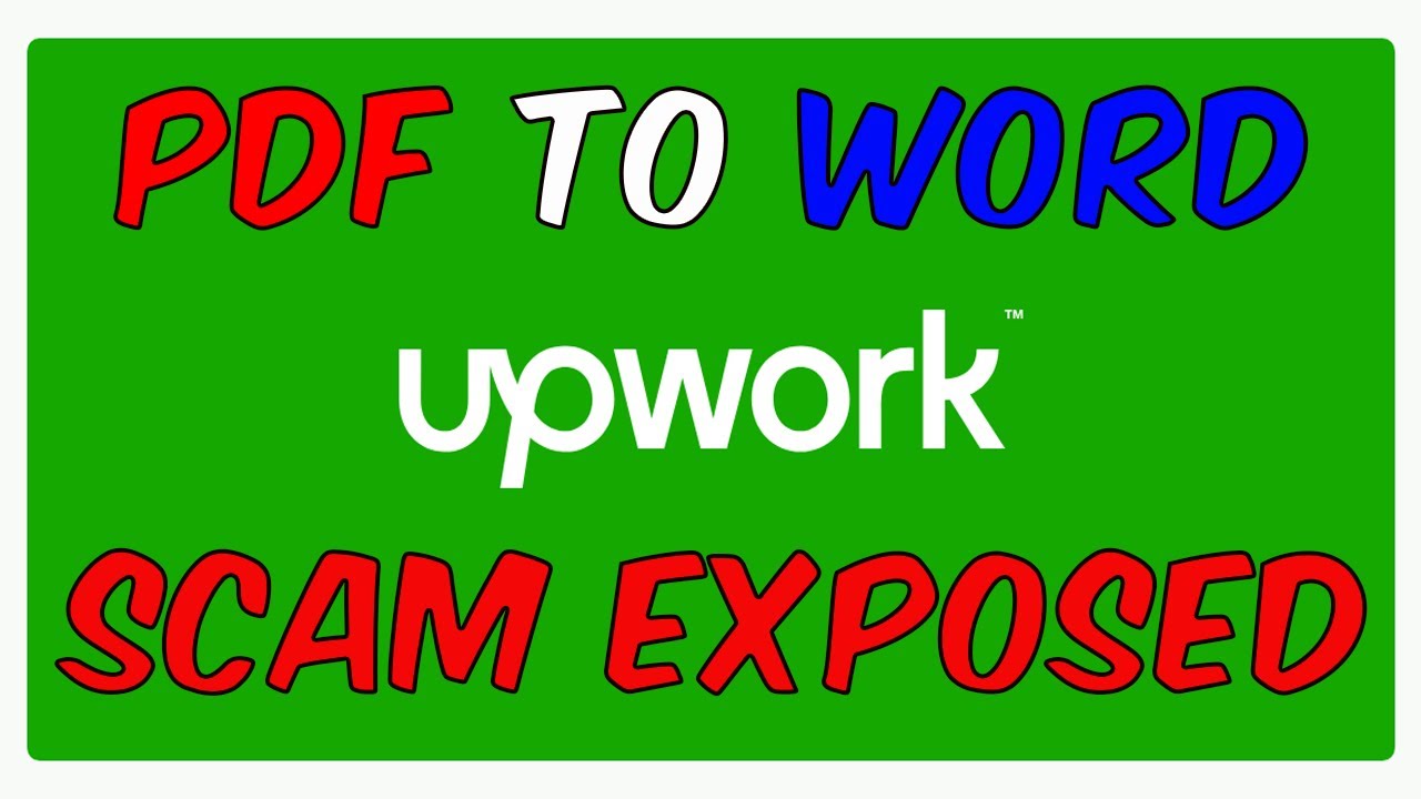 PDF to WORD Scam Exposed | Don't get scammed by these people | Upwork Telegram Scam