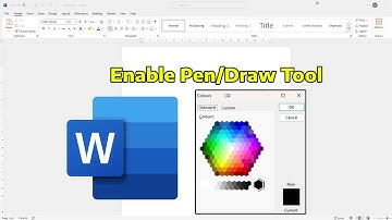 How To Draw in Microsoft Word Enable Pen & Draw Tool