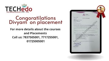 Full stack development course in Chandigarh |  Course feedback by Divyam- Techedo Technologies