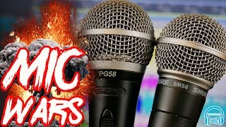 MIC WARS | Shure PG58 vs. Shure SM58 🎤