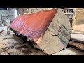 Huge Wood Processing Modern Wood Sawing Machines - Sawing Skills Large Tree Hundreds Years Old