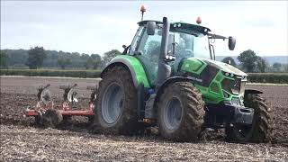 Deutz-Fahr 6155 Tractor Plough Busy Working