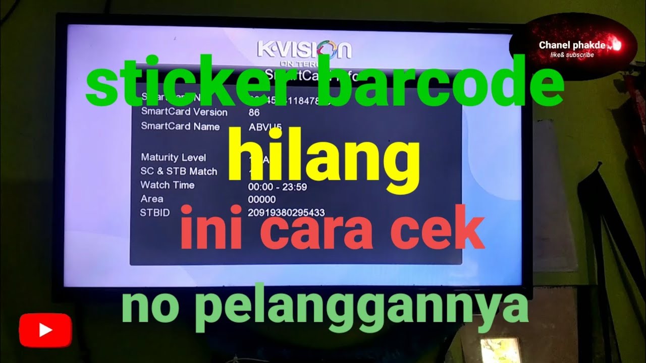 cara cek id pelanggan k vision kalo barcode hilang barcode recever