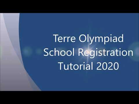 Terre Olympiad School Registration Tutorial 2020