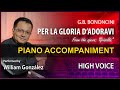 Per la gloria dadorarvi karaoke bononcini high voice