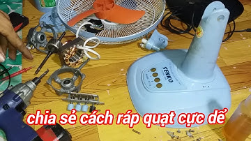 Cách lắp ráp 1 cây quạt cực dể how to assemble the fan    (kênh sáng tạo Đ&C)