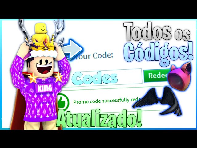 Todos os CÓDIGOS de ITENS GRATIS do ROBLOX! (PROMOCODES ATUALIZADOS!) 🤑 