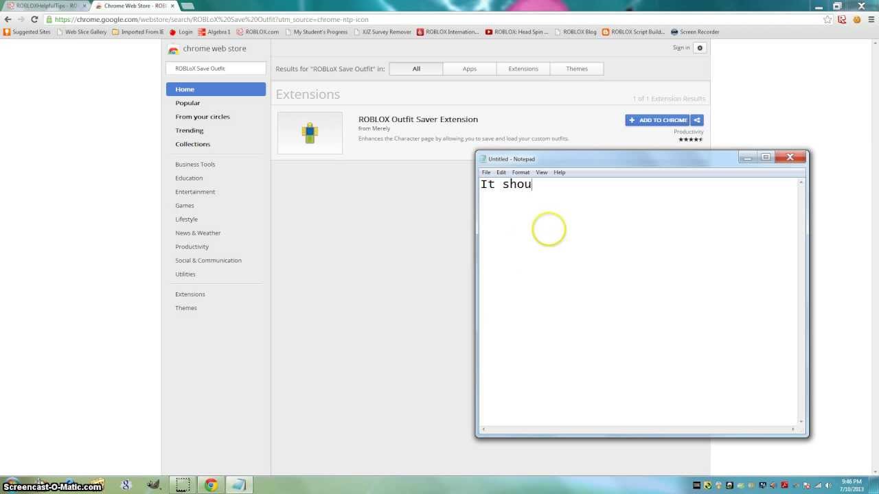 How to Save Outfits on ROBLOX YouTube