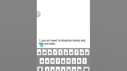 How to create a nether portal in minecraft 0.14.0