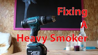 Fixing my old drill as its letting out smoke!