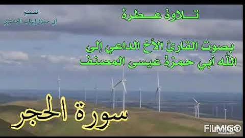 سورة الحجر كاملة  بصوت الأخ المفضال القارئ: أبي حمزة عيسى المصنف حفظه الله ورعاه