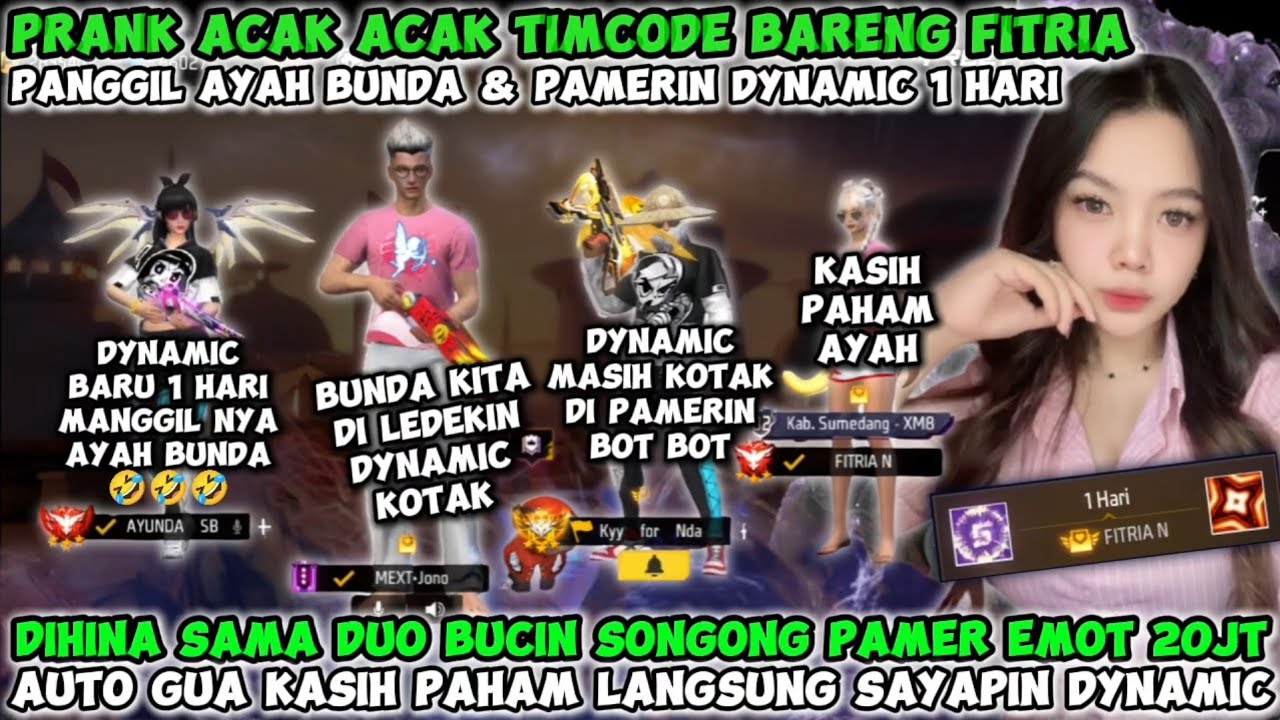 PRANK ACAKACAK TIMCODE BARENG FITRIA PANGGIL AYAH BUNDA 🥰 MALAH DI LEDEKIN SAMA DUO BUCIN SONGONG😱