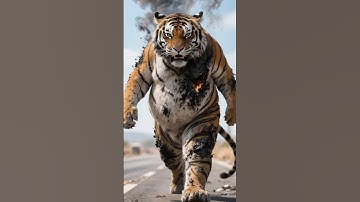 Orange Cat Bombs Tiger in the Toilet 💣😂 #orangecat #funny #ai #cat