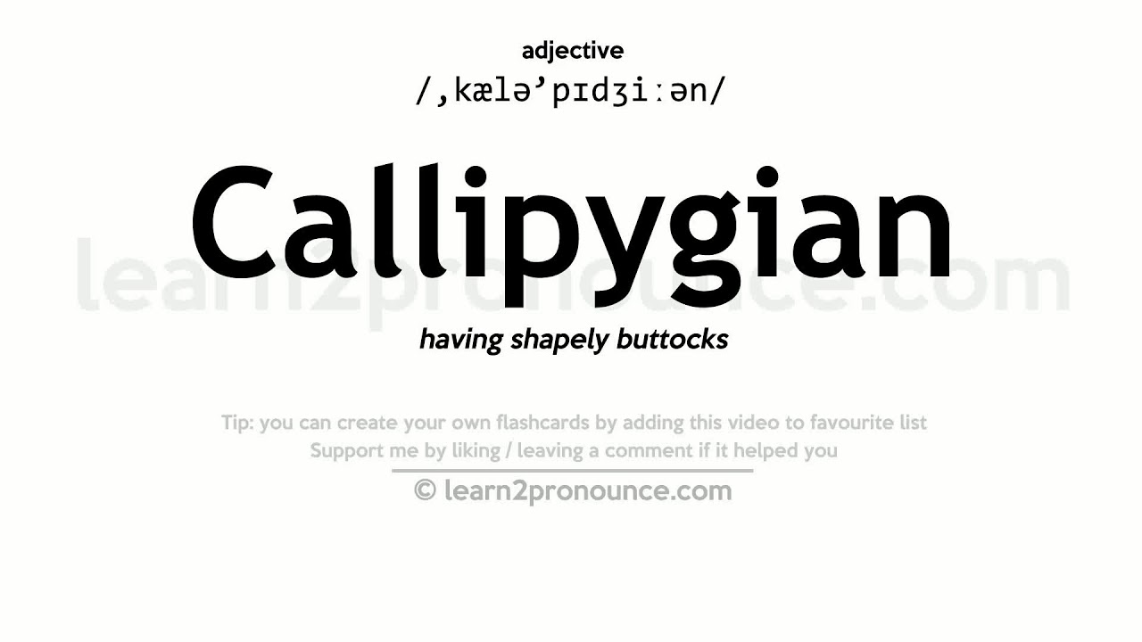 Callipygous - Definition, Meaning & Synonyms