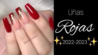 DISEÑOS DE UÑAS ROJAS 2023 - YouTube