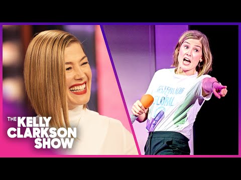 Rosamund Pike FREAKED OUT Singing Man I Feel Like A Woman In Front Of Shania Twain