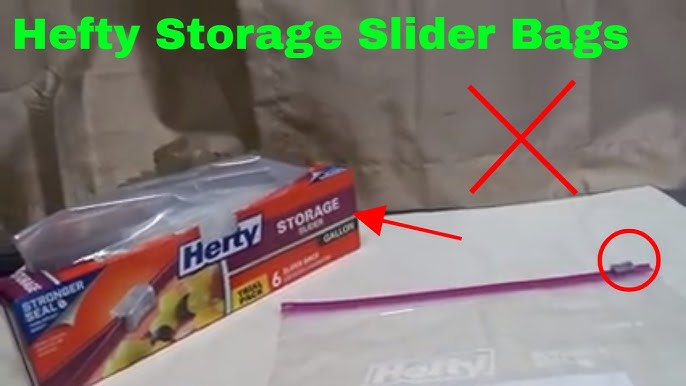  Hefty Slider Storage Bags, Gallon Size, 66 Count : Home &  Kitchen