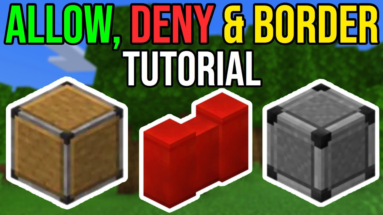 How To Get & Use Allow, Deny & Border Blocks in Minecraft Bedrock