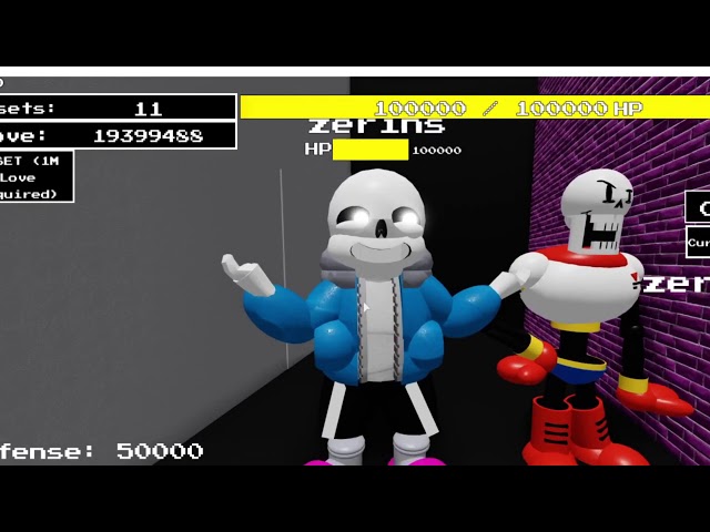 Roblox, Undertale Multiverse Battles