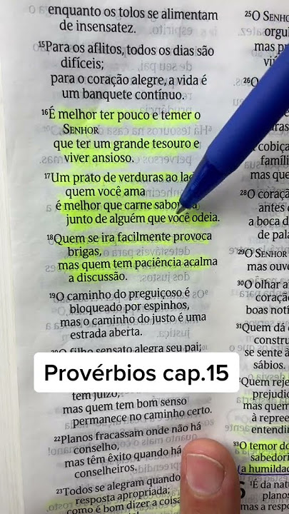 Versículo do Dia - Proverbios 15 #biblia #proverbios #ler #inteligenciaemocional #viral
