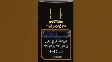 سورة يوسف الاية 86