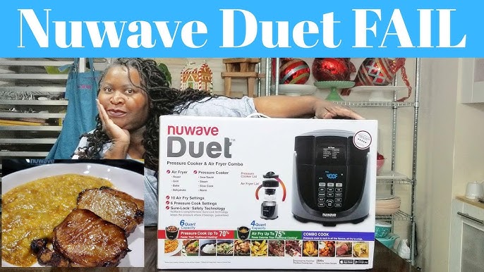 NuWave Duet Electric Pressure Cooker & Air Fryer Combo 6QT