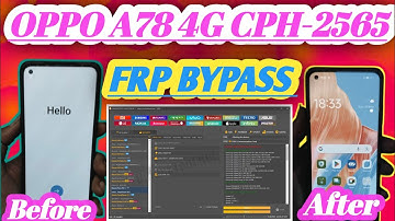 Oppo A78 4G ll Cph-2565 ll Frp Bypass ll unlock tool ll Google account remove ll 2025 security ✅ ll