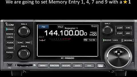 Icom IC-R8600 Selective Memory Scan (SEL SCAN)