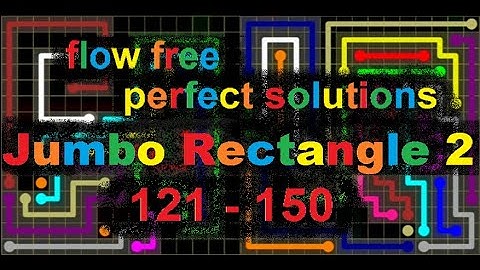 Flow Free - Jumbo Rectangle 2 - Perfect Solutions for levels 121 - 150