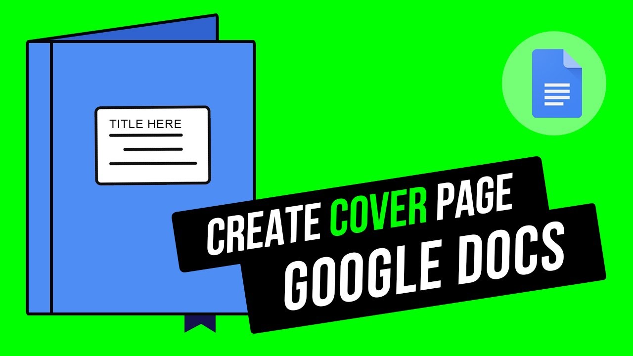 how to make cover page google docs