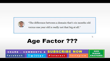 SEO Ranking Factors For Google Search Engine # 1 - Domain Age Signals