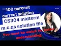 cs304 midterm m.c.qs solution file- cs304 midterm objective solution file- cs304 m.c.qs-(@VU Study)