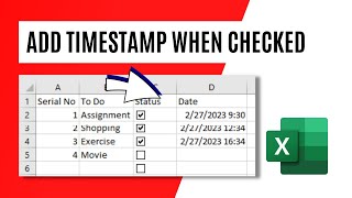 How to Insert Date and Time if a Checkbox is Checked in Excel