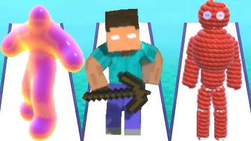 BLOB RUNNER 3D vs CRAFT RUNNER vs ROPE-MAN RUN