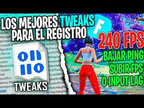 LOS MEJORES TWEAKS DEL REGISTRO PARA SUBIR FPS/BAJAR EL PING/QUITAR EL INPUT LAG EN FORTNITE!!