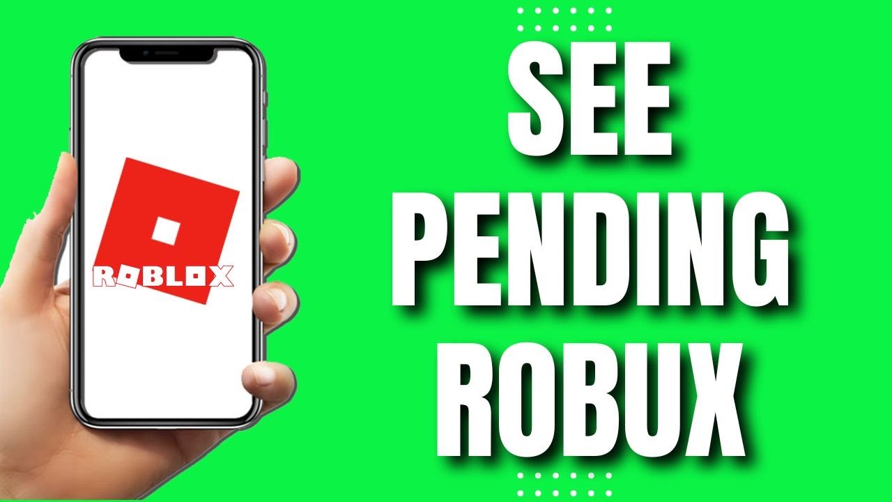 Pending Robux Coming In How To See Pending Robux On PC (Quick & Easy 2023) - YouTube
