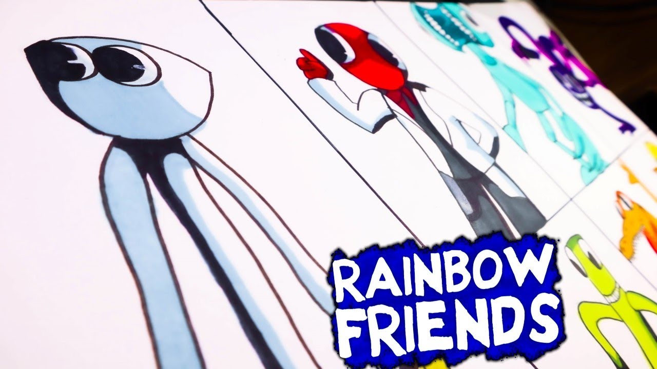 COMO DIBUJAR A RAINBOW FRIENDS VS POPPY PLAYTIME 