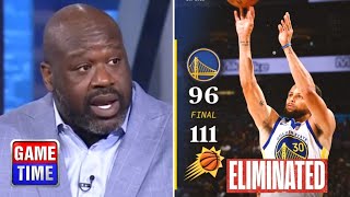 "Steph Curry is a bum man" - NBA Gametime react to Warriors eliminated from playoffs by Suns, 110-94