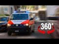 Fahrt mit Blaulicht und Sirene durch Zürich I 360-Grad-Video